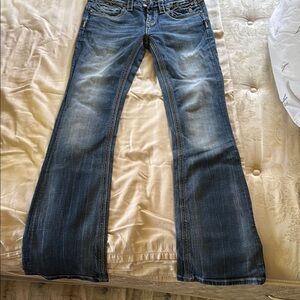 Express Blue Flare Wide Leg Jeans